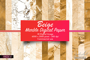 Gold and beige marble digital paper