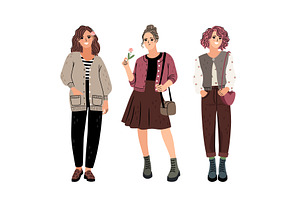 Pretty lady in beautiful casual, an Object Illustration by Stock-Smart-Start