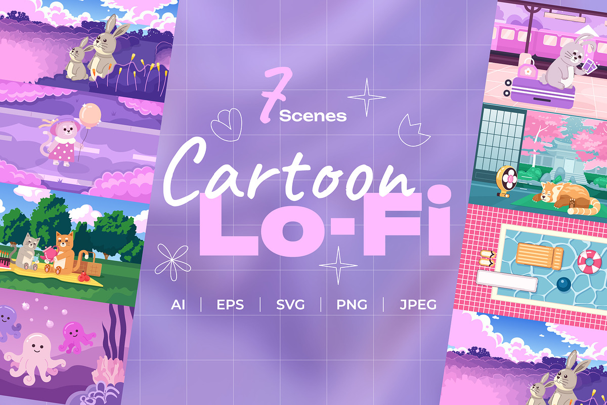 Lo Fi Cozy Scene Illustration Pack, a Decorative Illustration by IMG Visuals (Photo 1 of 8)