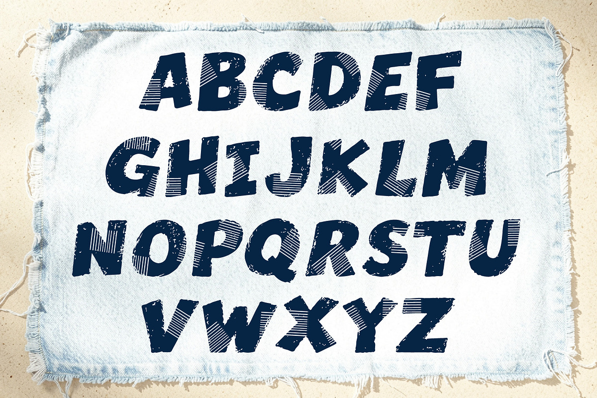 Bead Roks Denim - Built Rough, a Sans Serif Font by HypeWorksCo (Photo 11 of 12)