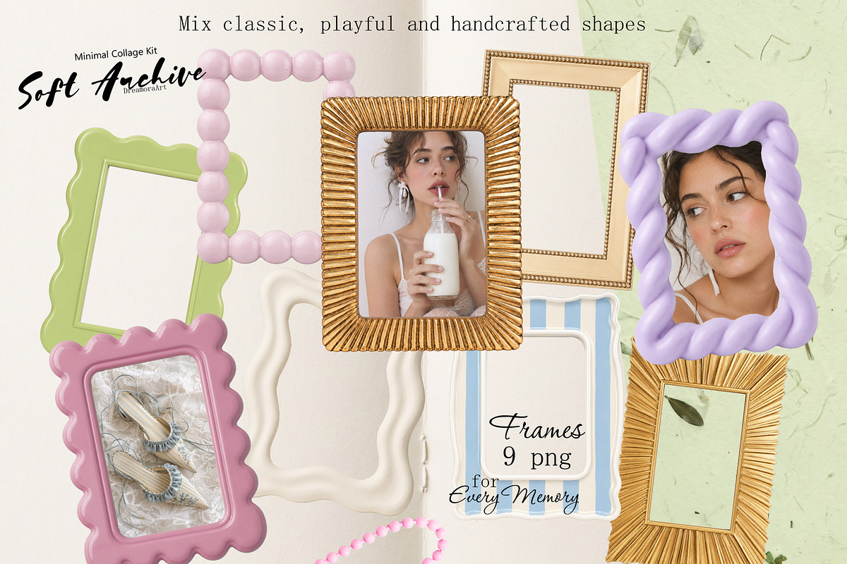 Soft Archive Scrapbook Collage Kit, an Object Graphic by DreamoraArt (Photo 9 of 13)