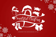 Beautiful Christmas Monogram, a Handwritten Font by Yoga Letter (Thumbnail 1 of 5)