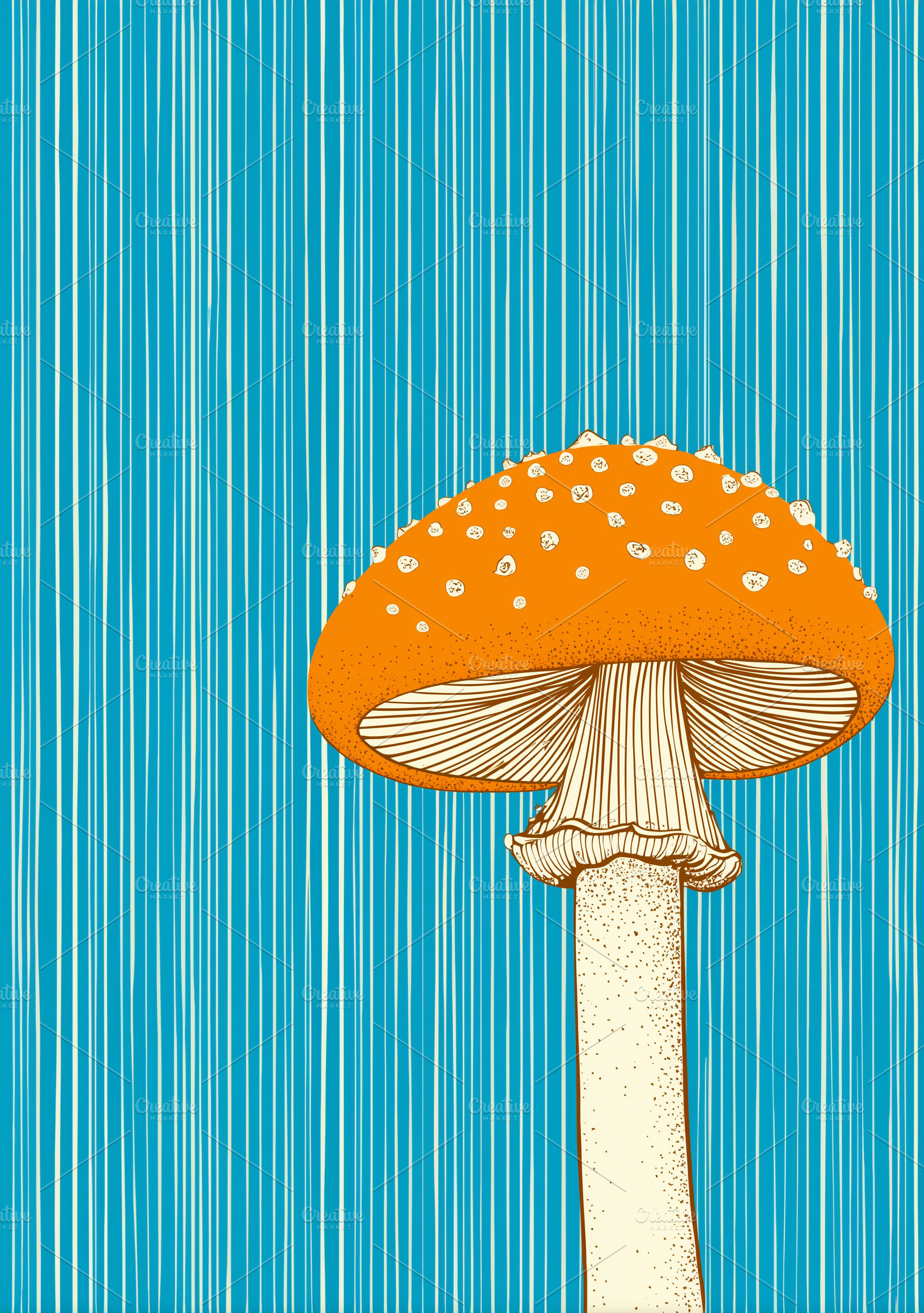 Orange mushroom with dotted cap, a Nature Photo by MistyDay