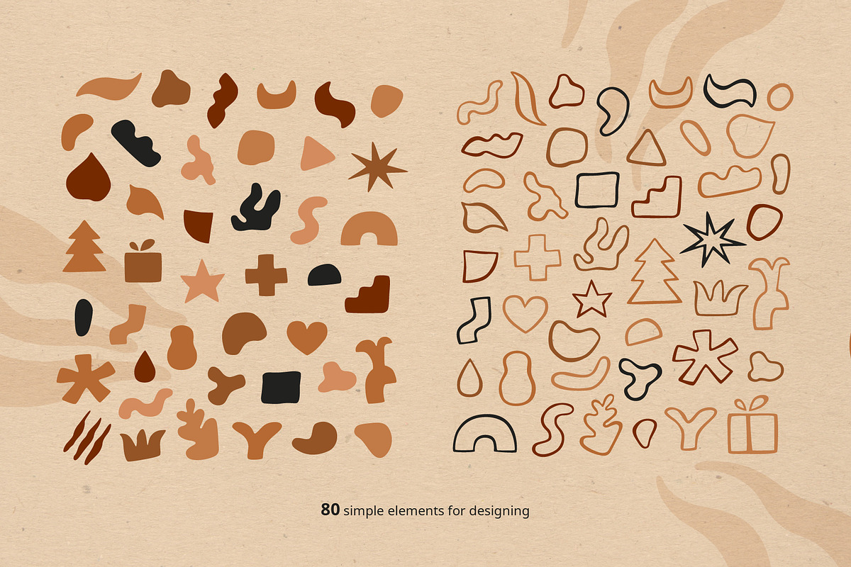 Tiger set. Vector elements, patterns, a Pattern Graphic by anna khramtsova (Photo 7 of 13)