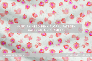Hand Painted Pink Floral Pattern
