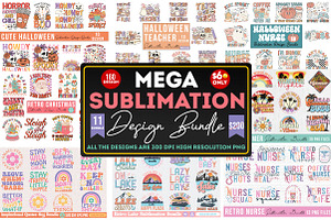 Mega Sublimation Design Bundle, a Seasonal Illustration by Craft Nest