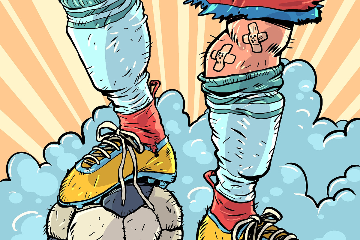A soccer player's feet hold the ball, a Sport Illustration by rogistok (Photo 2 of 3)