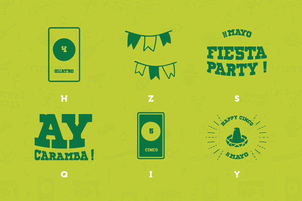 Taco Bout A Party Dingbats preview 3