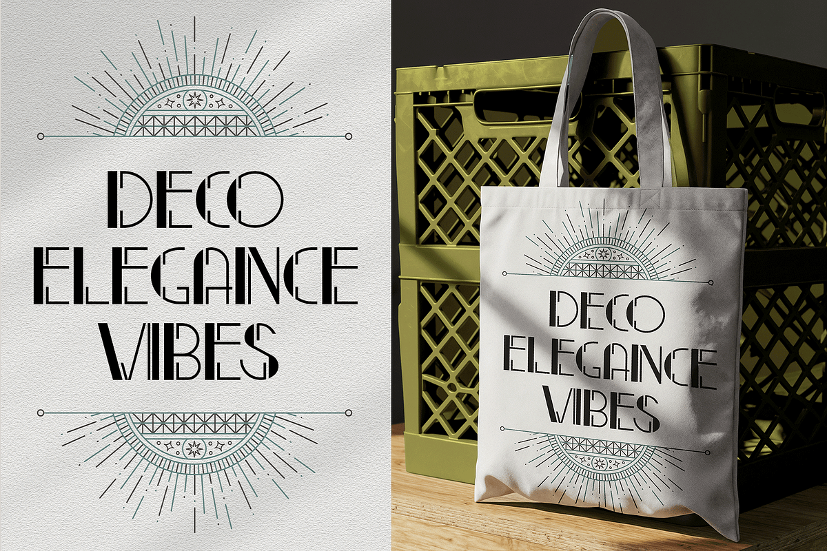 Decogaze - Modern Art Deco Font, a Handwritten Font by overlaytemplates (Photo 3 of 5)