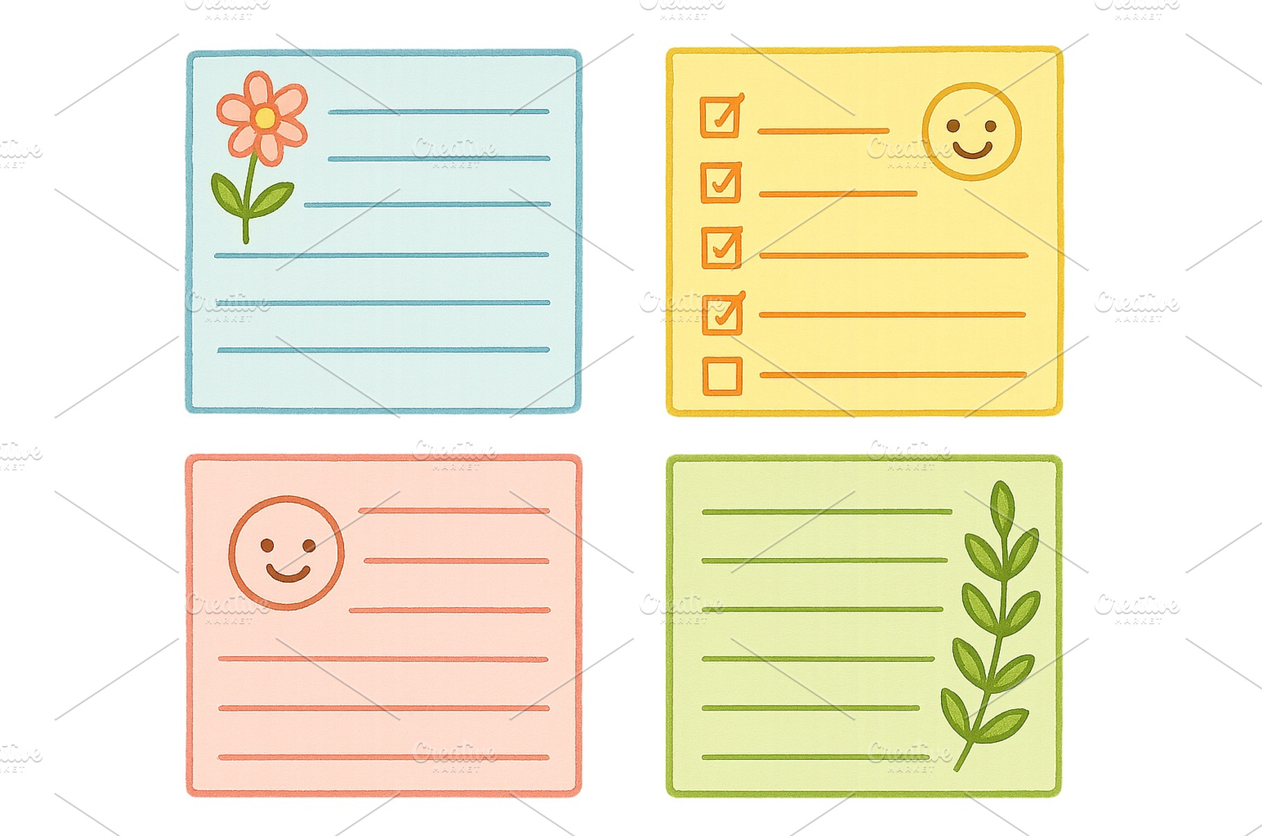 Colorful note cards with floral and, an Arts & Entertainment Photo by ZinetroN