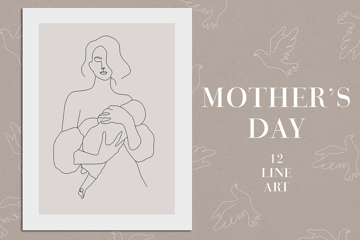 Mother’s Day Line Art, a Decorative Illustration by Miracles Everywhere (Photo 1 of 7)