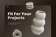 Ceramic Vases 3D Icons, an Object 3D Model by Azam Creative (Thumbnail 4 of 5)