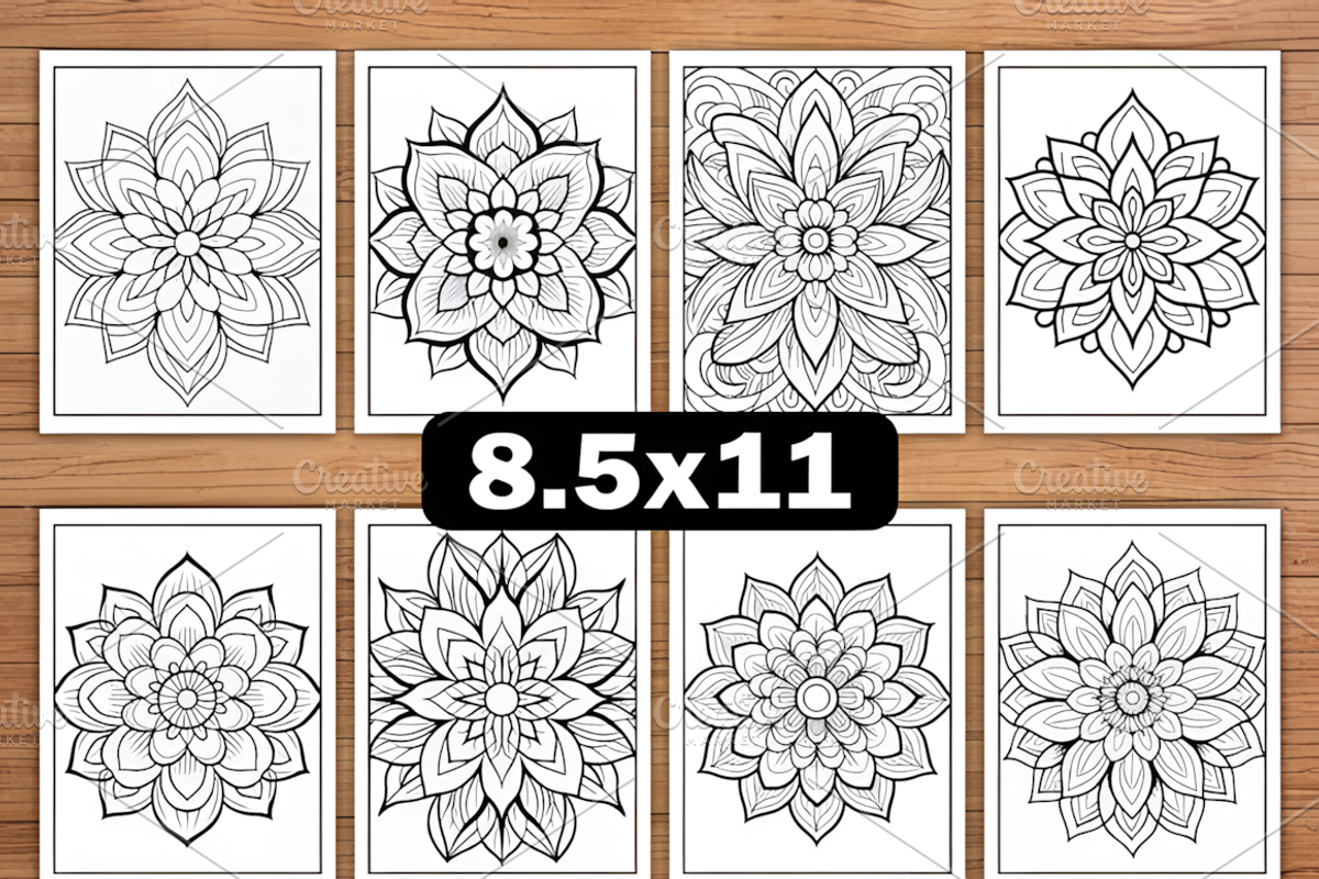500+ Mandalas Coloring Pages, a Decorative Illustration by Ink Gallery (Photo 3 of 4)