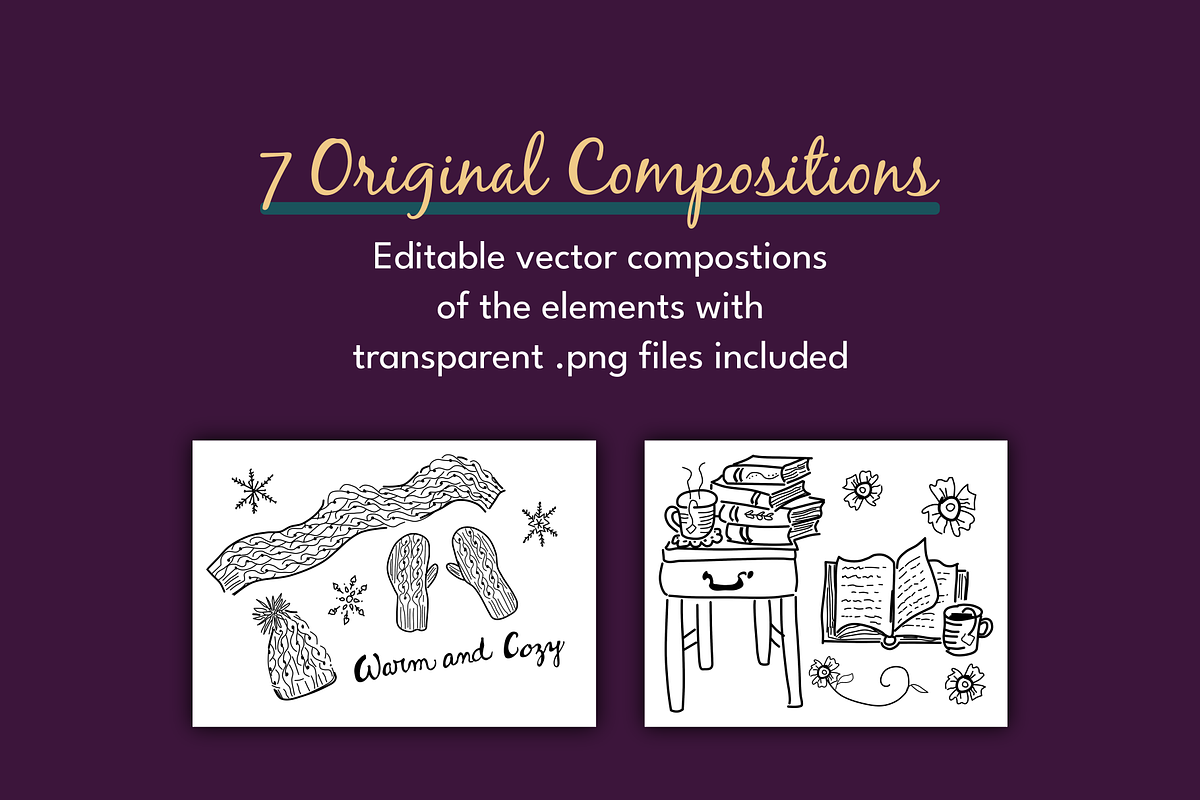 Warm and Cozy Illustrations, an Object Illustration by AJ Doodles (Photo 3 of 14)