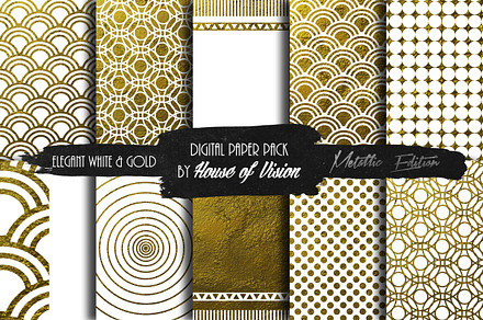 Elegant Wht and Gold Pack