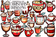 Christmas Drinks PNG Clipart Bundle, an Illustration by Daily.Designs (Thumbnail 1 of 5)