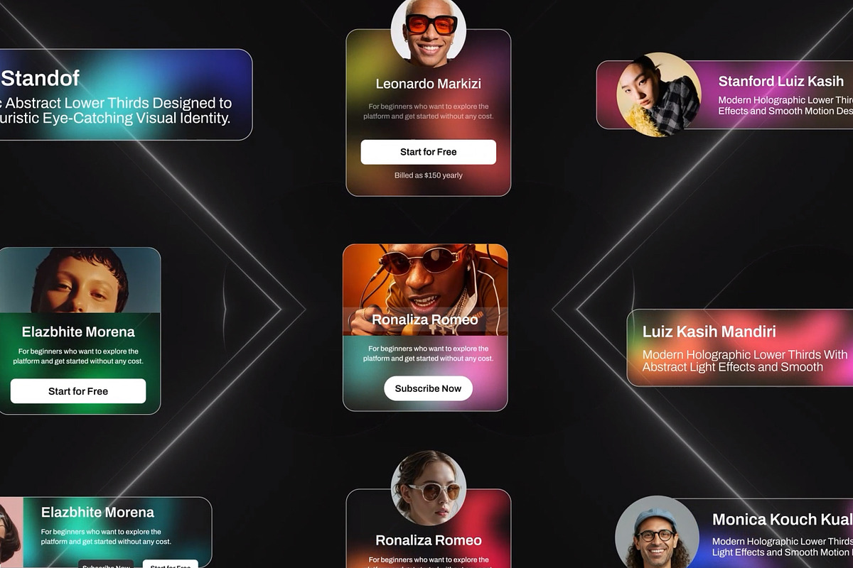 Lower Thirds Holographic Abstract, a Social Media Template by Loin Studio (Photo 3 of 3)