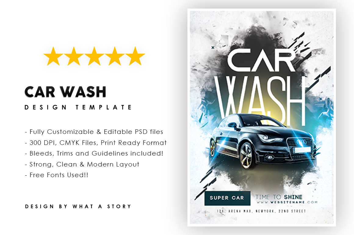 Car Wash Flyer Template, a Flyer Template by What a Story