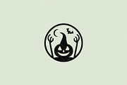 Spooky Pumpkin Emblem, a Seasonal Illustration by Vectorium Studio (Thumbnail 1 of 3)