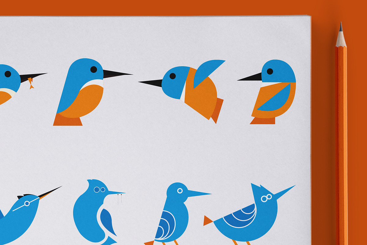 8 Bird illustrations, an Object Graphic by Milktoast (Photo 4 of 4)