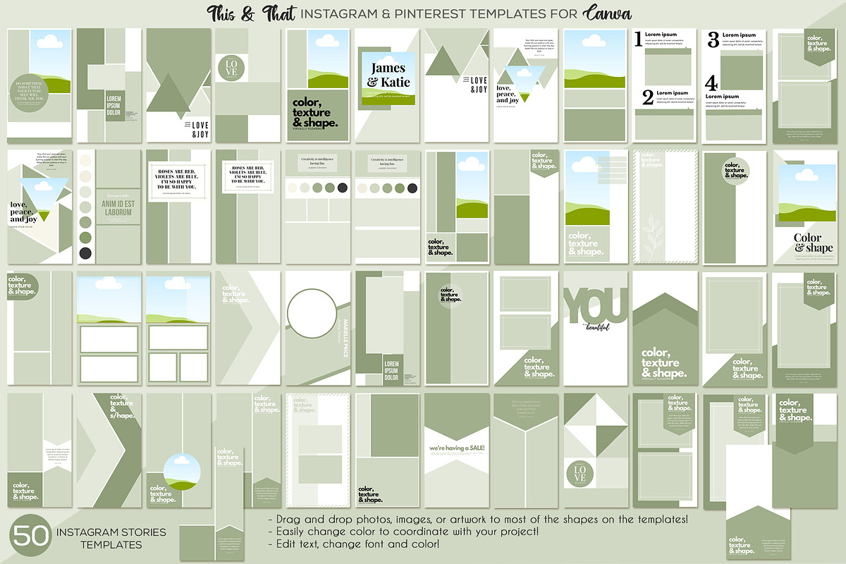 Canva Social Media Templates, a Templates & Theme by Studio Kitsch (Photo 2 of 9)