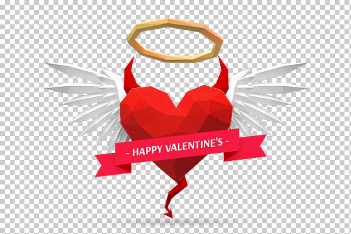 Low Poly Saint Devil Heart, an Illustration by Toocha design (Photo 5 of 5)