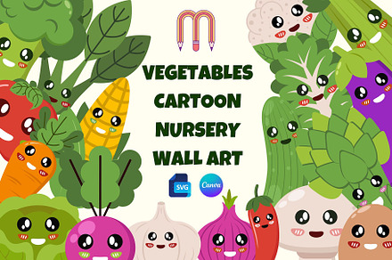 Customizable Vegetables Nursery Art