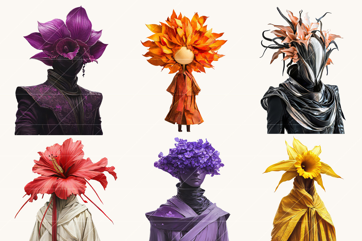 Surreal Art Floral Characters, a Person Illustration by BusyDaydesign (Photo 8 of 9)