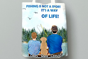 Fishing Clipart, Boy And Dad Fishing