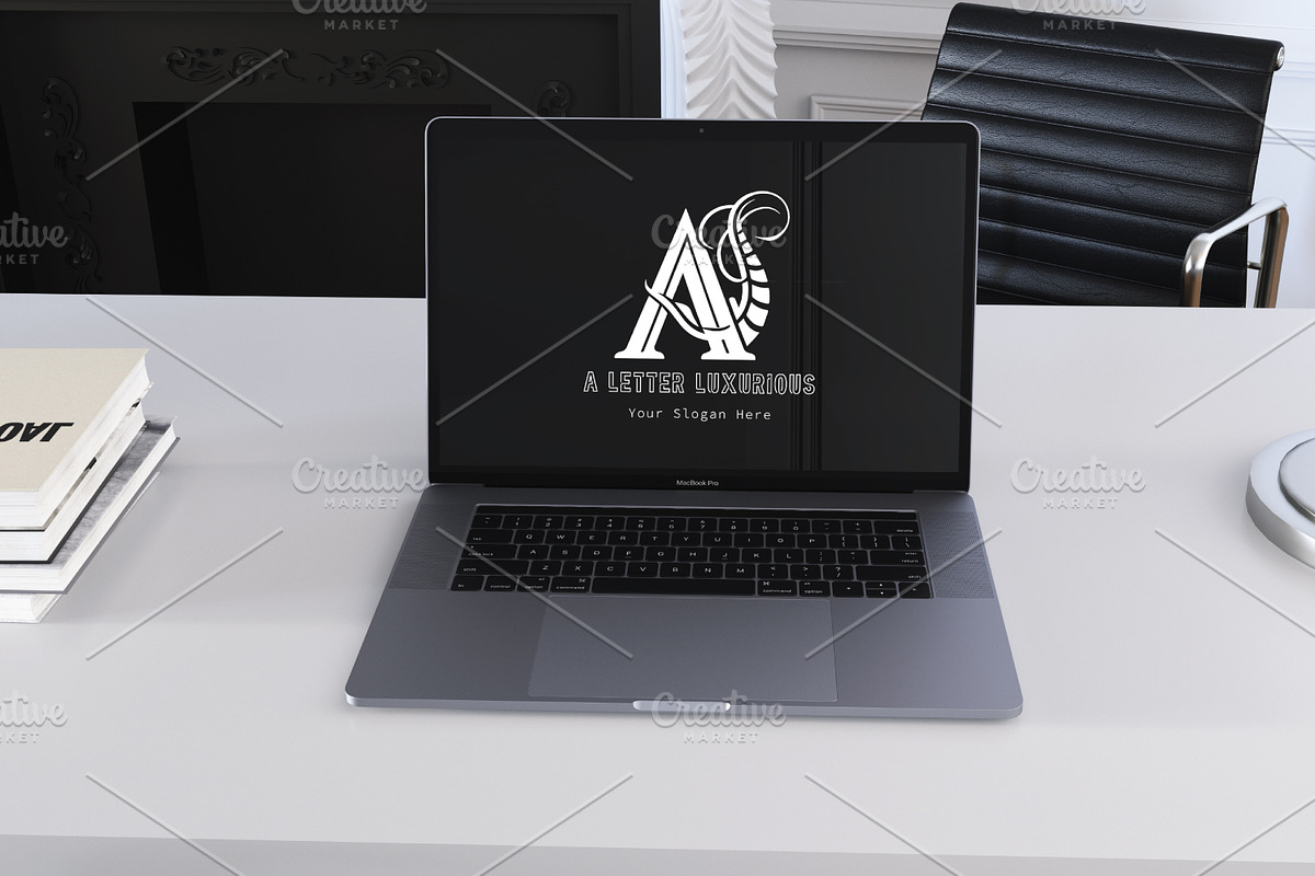 A LETTER LUXURIOUS LOGO TEMPLATE, a Branding & Logo Template by FusionadCreates (Photo 4 of 7)