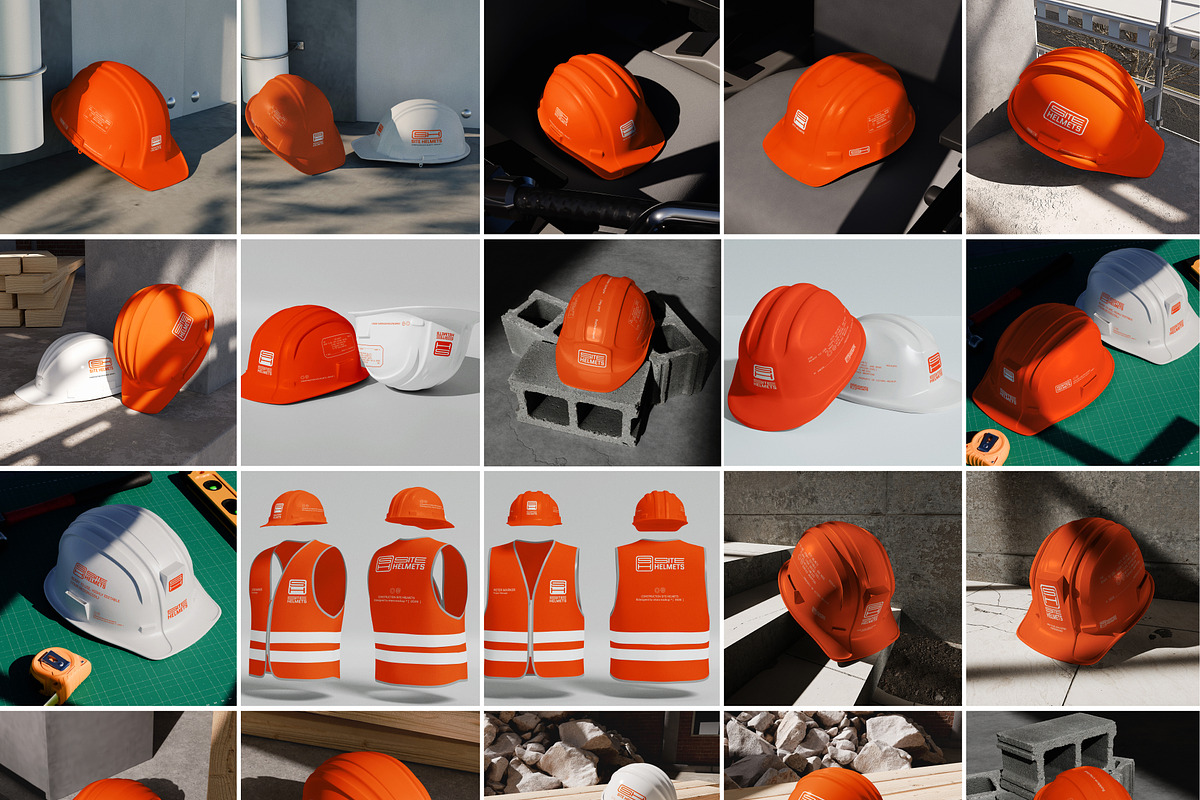 20+ Safety Helmet Mockups Bundle, a Mockup by Vitora Mockup (Photo 2 of 14)