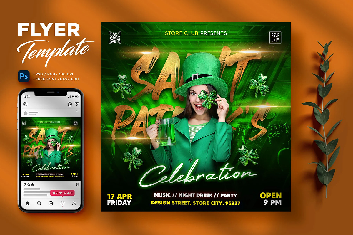 St Patrick's Day Flyer Template, a Flyer Template by Hubzway