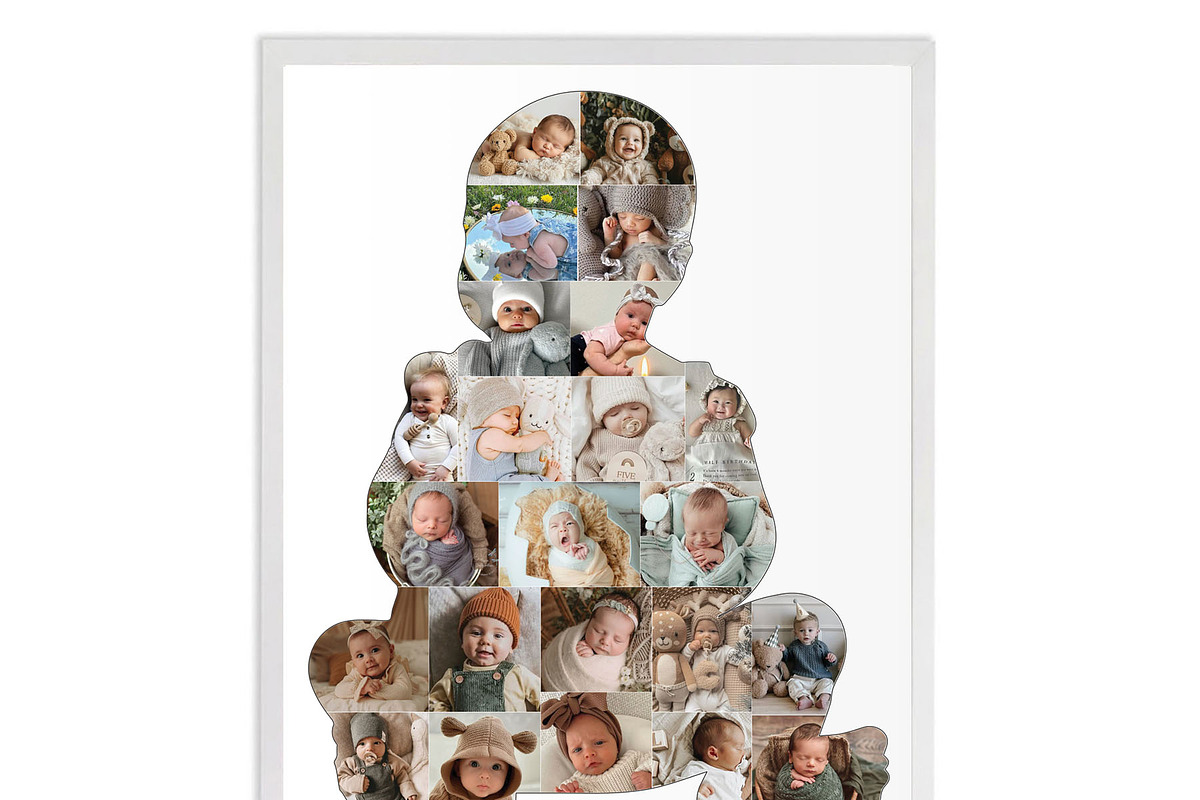 Baby Shape Photo Collage Template, a Templates & Theme by AIW SOLUTIONS (Photo 2 of 4)