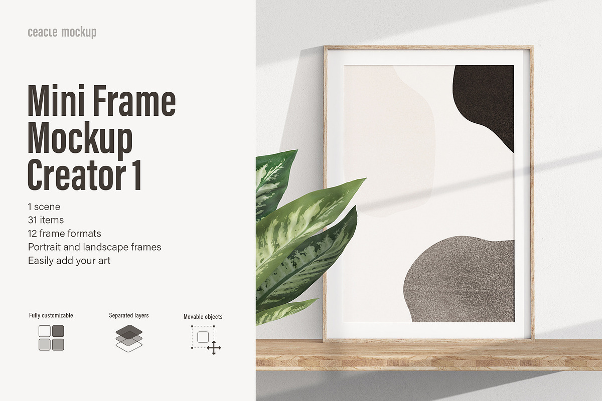 Mini Frame Mockup Creator 1, a Print Template by Ceacle Mockup (Photo 1 of 3)