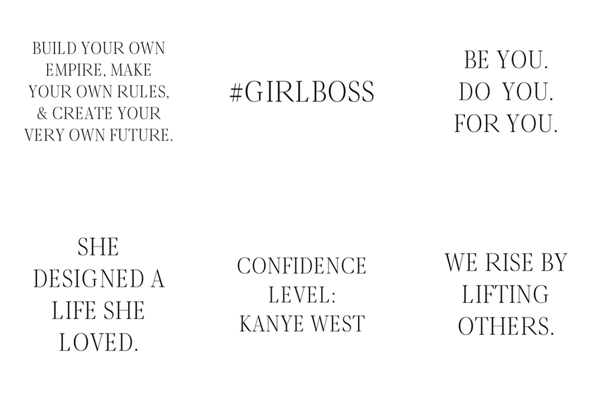 Girlboss Quote Social Media Graphics, a Social Media Template by themelissabee
