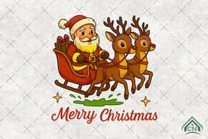 Merry Christmas Reindeer PNG, an Illustration by Craft Nest
