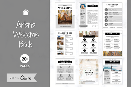 Airbnb Welcome Book Template, a Poster Template by Templatables