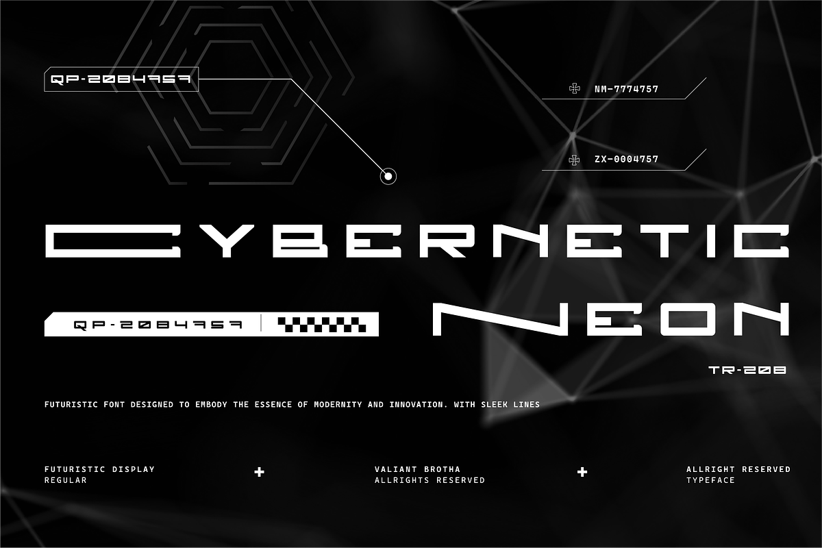 VB ZoaNt - Futuristic Display Font, a Sans Serif Font by VALIANTBROTHA (Photo 10 of 11)