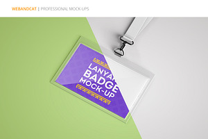 Lanyard Name Tag Badge Mockup