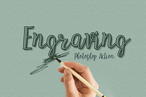Engraved Text Effect PS Action