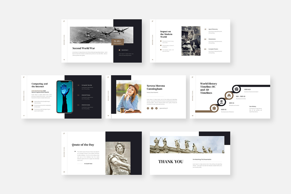 History Class PowerPoint Template