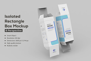 Isolated Rectangle Box Mockup