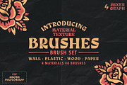 Material Texture Brushes Photoshop, a Brush Add-On by Mixergraph (Thumbnail 1 of 9)