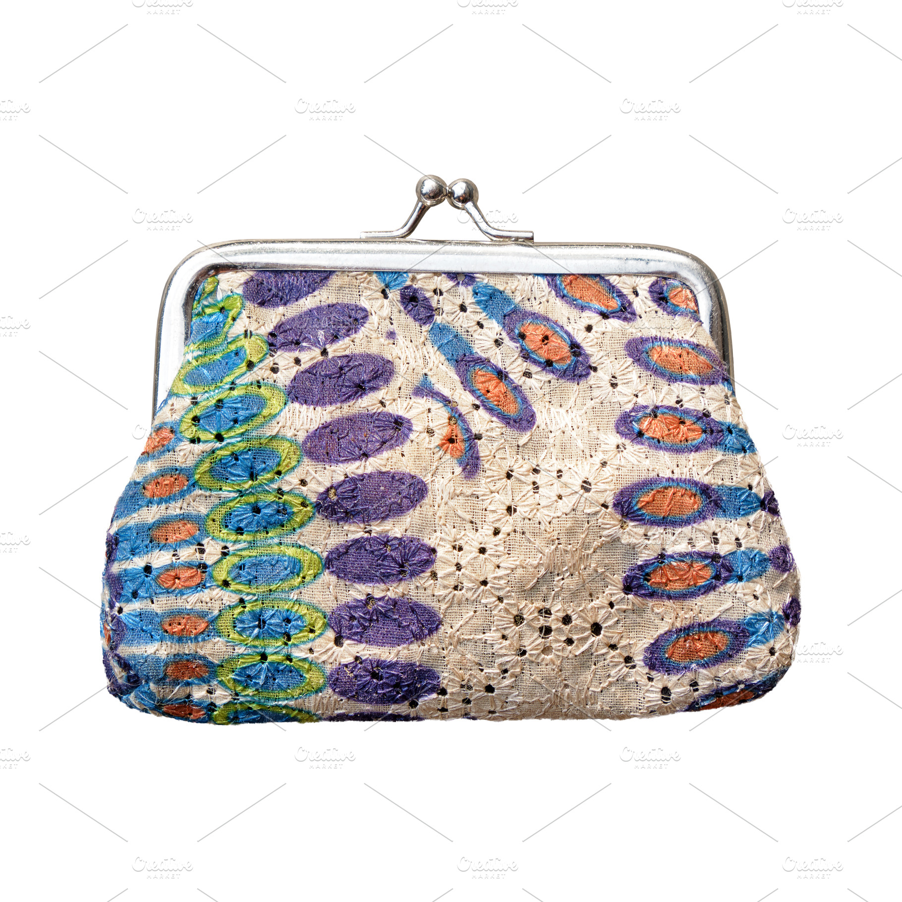 Old vintage fabric purse isolated, a Beauty & Fashion Photo by BOOCYS