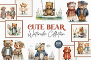 Cute Bears Watercolor Collection, a Decorative Illustration by artsy-fartsy (Thumbnail 1 of 12)