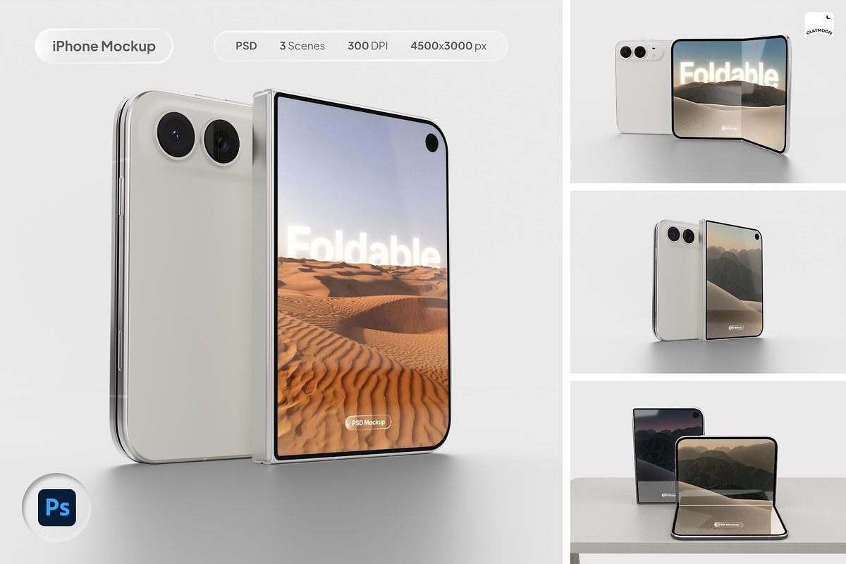 iPhone Duo Mockup, an iPhone Mockup by Claymoon Lab (Photo 1 of 11)