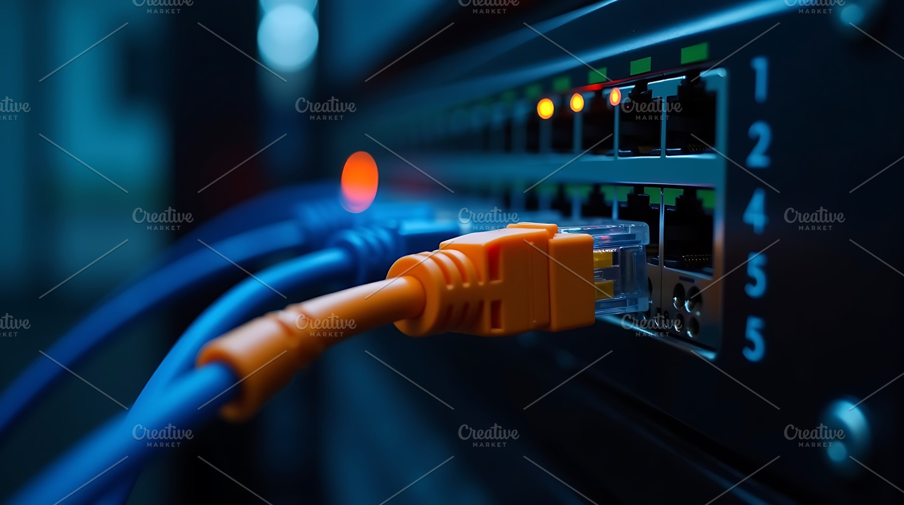 Network switch with ethernet cables, a Technology Photo by Artonix