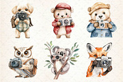 Cute Animals Photographer Clipart, an Illustration by Dream Creation (Thumbnail 5 of 6)