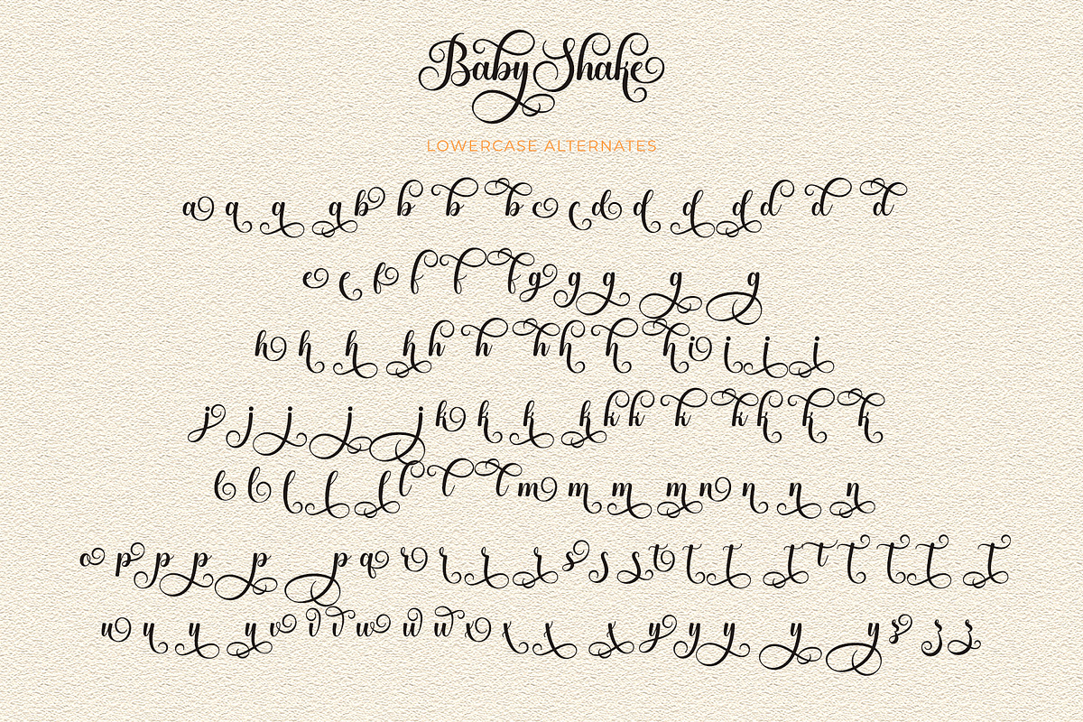 Baby Shake - Luxury Calligraphy Font, a Script Font by Airotype (Photo 12 of 13)