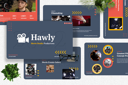 Hawly - Movie Production Googleslide, a Presentation Template by Dhabee